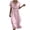 Pink, variant on Dvprdro V Neck Cotton Linen Short Sleeve Tiered Maxi Dress for Women 2026 Summer Flowy A Line Beach Solid