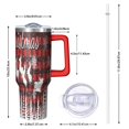thumbnail image 2 of Red Christmas Pattern Tumbler with Handle and Lid,40oz Double Wall Vacuum Insulated Tumbler,Cups Gift for Women and Men, 2 of 7