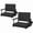 Black, variant on SPECSTAR Stadium Seats with Back Support and Cushion, 2 Pack Portable Bleacher Chairs with Cup Holder and Shoulder Strap