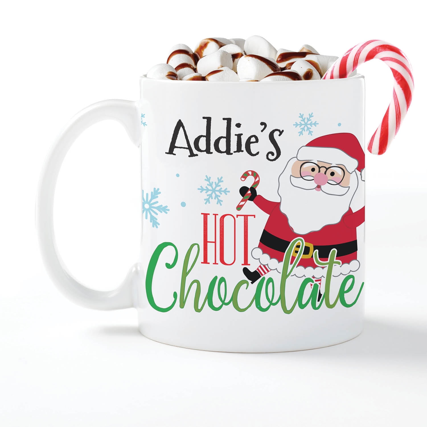 Personalised Merry Christmas Santa Snowflakes Festive Coffee Mugs Perfect Gift 
