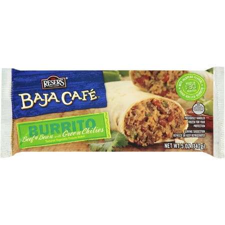 Reser's Baja Café Beef & Bean Burrito with Green Chilies, 5 oz (Frozen)