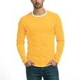 thumbnail image 4 of Klisyaur Striped Shirts for Mens Long Sleeve Crew Neck Casual Comfortable Fashion Soft Tee Regular Tops, 4 of 5