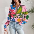 thumbnail image 3 of Karight Womens Button Down Shirt Long Sleeve Blouse, 3 of 7
