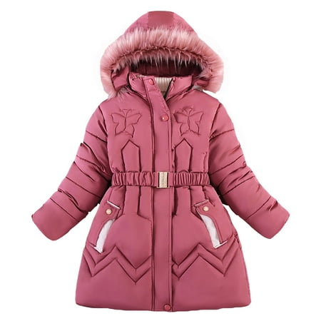 

EHQJNJ Kids Coats Kids Toddler Baby Unisex Patchwork Spring Winter Cute Coat Hooded Padded Jacket Outwear Clothes Toddler Girl Coats 6-7 Years