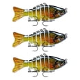 thumbnail image 4 of Lot de 3 Leurres de Pêche Réutilisables avec Perles Attraction Extérieure Swimbaits Artificiels Crankbait 10cm Type 1, 4 of 8