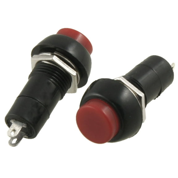 2x2 Pin SPST OFF-(ON) N/O NO Round Momentary Push Button Switch Non Lock