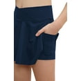thumbnail image 2 of Girls Children Sport Cross Solid High Waist Sport Tennis Skirt Work Active Skort, 2 of 5