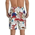 thumbnail image 3 of Kdxio Colorful Mushrooms Print Mens Sleep Shorts Bottoms Soft Comfy Pajama Wear Pants with Drawstring Pockets, 3 of 7
