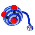 thumbnail image 2 of Flmtop Ball Toy Cartoon Stripe Pet Supplies Nylon Rope Round Ball Mouse Long Tail Toy for Cat Random Color, 2 of 9
