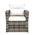 thumbnail image 6 of Maldives 4 PC Rattan Wicker Conversation Seating Group With White Cushions, 6 of 12