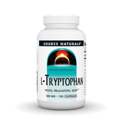 Source Naturals L-Tryptophan, for Mood, Relaxation, and Sleep*, 500mg - 120 Capsules