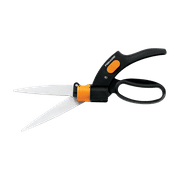 Fiskars Shear Ease Grass Shears - 5" Stainless Steel Blades - 360-Degree Swivel Blade, Black