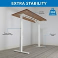 thumbnail image 5 of 55 Inch Electric Standing Desk – Dual Motor Height Adjustable Sit Stand Desk with White Frame, Memory Presets, Anti-Collision & Cable Management – Ergonomic Home Office Workstation, Black, 5 of 11