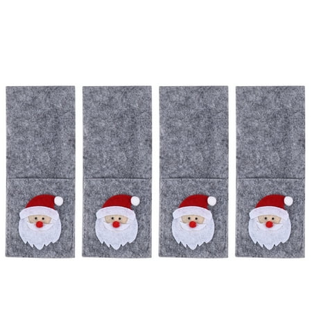 

TOYMYTOY 4Pcs Christmas Square Tableware Cover Dinner Tool Suit Adorable Table Ornament