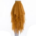 thumbnail image 3 of Lady ‘s Sexy Solid Color Mesh Irregular Elastic Tulle Bubble Skirt, 3 of 7