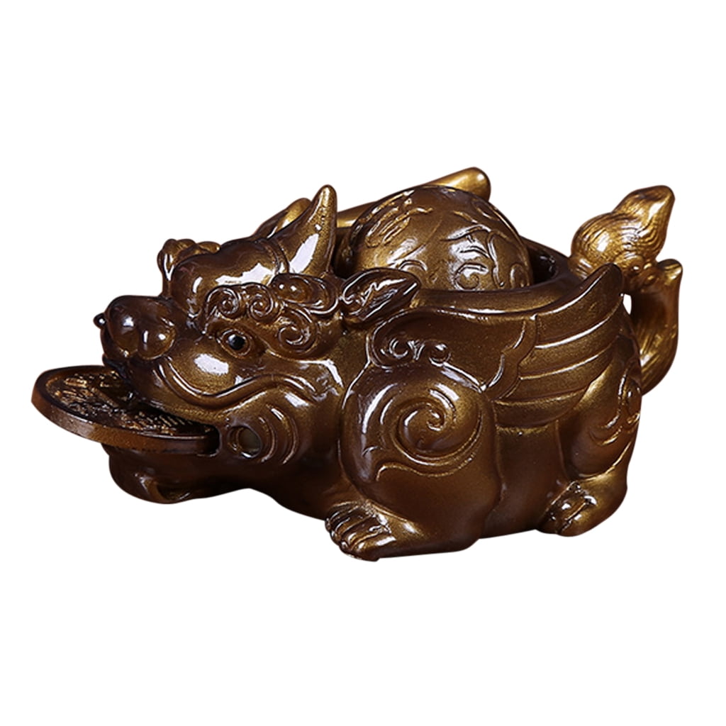 Handmade Yixing Zisha Clay Pixiu Pi Yao Mascot Tea Pet Table Decoration Ornament