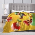 thumbnail image 4 of Super Mario Blanket, Super Soft Throw Blanket For Bed Sofa Couch, Cozy Flannel Blanket For Bedroom Livingroom, 80"X60", 4 of 9