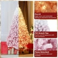 thumbnail image 4 of IDEALHOUSE 9FT Ombre Pink Snow Flocked Christmas Tree, 301 Tips Pre-Strung Decor, Chic Style, 4 of 8