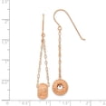 thumbnail image 2 of Beautiful 14K Rose Gold Chain w/Diamond-cut Puff Donut Bead Earrings, 2 of 2