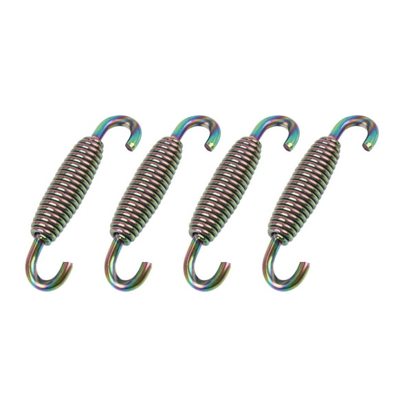 4pcs 59mm Multicolor Motorbike Exhaust Pipe Springs Stainless Steel Swivel Hook