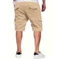 thumbnail image 5 of Nestiefly Mens Casual Cotton Twill Cargo Shorts Drawstring Classic Chino Stretch Short with Pockets Khaki 2XL, 5 of 5