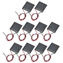 Uxcell 10 Pcs 1.5V 0.09W 60mA Mini Solar Panels, Small Polycrystalline Solar Cell Panel with 2 Cable for DIY Electric Toy Materials Kits Charger, 30mm x 30mm