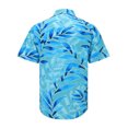 thumbnail image 3 of Camisas Hombre Hombres Moda Primavera Verano Casual Manga corta Turndown Neck Impreso Camisetas Top Blusa (Blue, XL), 3 of 7