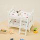 thumbnail image 5 of Doll House Furniture Mini Bunk Bed Model for Decor Beige Wood, 5 of 5