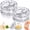 White-2PC, variant on Clear Manual Garlic Twister and Ginger Mincer Tool, Manual Garlic Twister and Mincer, Garlic Crusher, Garlic Grinder, Compact Garlic Mincer Tool, Ginger, Herbs