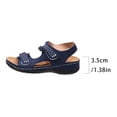 thumbnail image 4 of Hurxie Women's Wedge Sandals Platform: Comfortable Dressy Arch Support Summer Sandals Open Toe Ankle Strap Walking Women Shoes Blue 8.5, 4 of 7