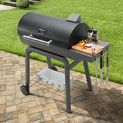 Feasto BBQ Charcoal Grill with Side Table, 30-In Heavy Duty Outdoor BBQ Grill with 647 Sq. In Cooking Area