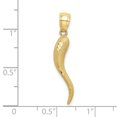thumbnail image 3 of 10k Solid D/C Italian Horn Charm, 3 of 4