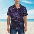 thumbnail image 5 of Uemuo Lilac Printed Regular Fit Short Sleeve Casual Hawaiian Shirt for Men,Aloha shirt,Tropical shirt,Floral print shirt,Vacation Beach shirt-XX-Large, 5 of 9