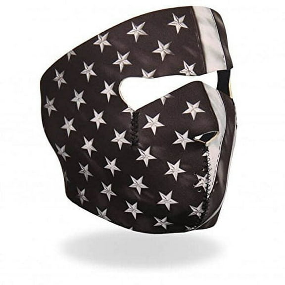 Black and White Flag Artwork Neoprene Full Face Mask - Windproof Balaclava Cover