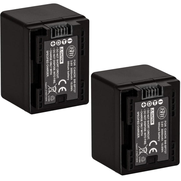 Pack de 2 Baterías BP-727 Premium Decodificadas BM para Videocámaras Canon VIXIA Hfm y Hfr 50 52 500