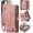 Pink, variant on Wallet Case for iPhone 16e, Zipper Purse Folio Leather Wallet with Card Holder Wrist Strap Detachable Magnetic Shockproof Protective Back Case for iPhone 16e 2025 6.1 inch