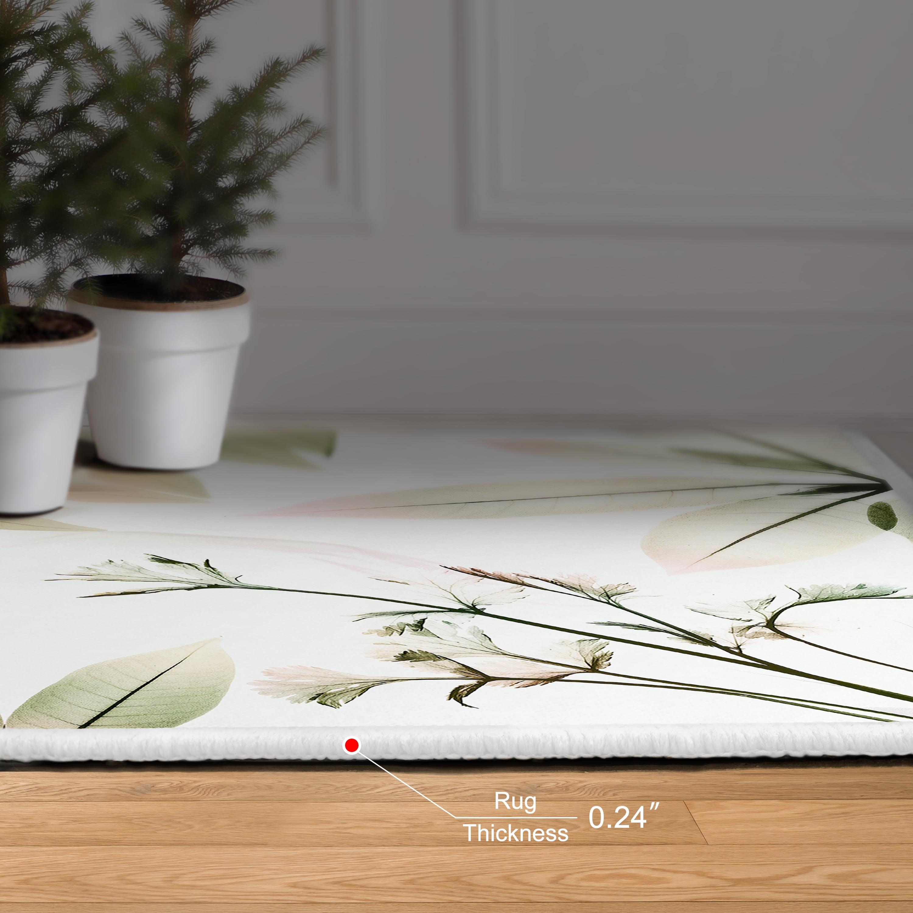 Harmony Of Existence Washable Flowers Art Area Rug size 5'x8', Power-loomed, Heavenly Softness with Non-Slipping Backing