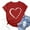 Wine, variant on Goodtrade8 Short Sleeve Shirts for Womens Valentines Heart Ladies Valentines Day Crew Neck Love Cute Printed Casual Womens Tops