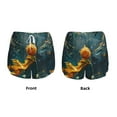 thumbnail image 5 of Lsque Whimsical Starry Night Scene Printed Women's Running Shorts with Liner Pockets,Elastic Quick Dry Workout Athletic Gym Yoga Shorts,Womens High Waist Shorts-XX-Large, 5 of 9