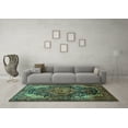 thumbnail image 3 of Ahgly Company Indoor Rectangle Persian Turquoise Blue Traditional Area Rugs, 2' x 5', 3 of 4