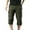 Army Green, variant on Miqool Mens and Big Mens Long Cargo Shorts Below The Knee Athletic Running Shorts 3/4 Capri Pants for Outdoor Hiking Camping Golf with 7 Pockets