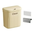 thumbnail image 3 of Hanging Waste Bin Kitchen Compost Bin with Sliding Lid Mountable Indoor Compost Yellow 12L, 3 of 9