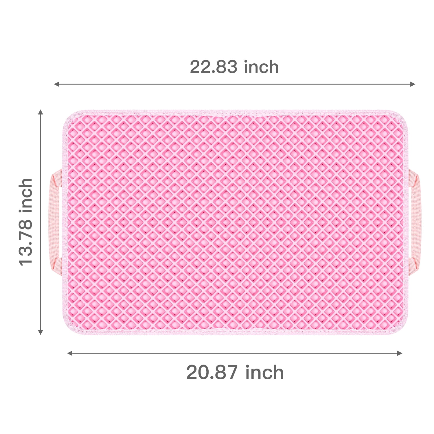 Pefilos Double Layer Anti Tracking Waterproof Cat Litter Trapping Mat Pink Pefilos Double Layer Anti Tracking Waterproof Cat Litter Trapping Mat Pink