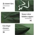 thumbnail image 3 of NEXHOME PRO Duvet Cover Set 100% Washed Cotton 3 Pieces Linen Breathable Soft Durable Duvet Cover Bedding Set with Zipper Closure, Queen Size Forest Green (Comforter Not Included), 3 of 5