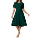 thumbnail image 1 of VESTIDO PLISADO EN A DE INSPIRE CHIC PARA MUJER, MANGA CORTA, VESTIDO MIDI PARA TRABAJAR XL VERDE, 1 of 4