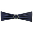 BalsaCircle 5 Spandex Chair Sashes Silver Round Buckle Party Ceremony ...