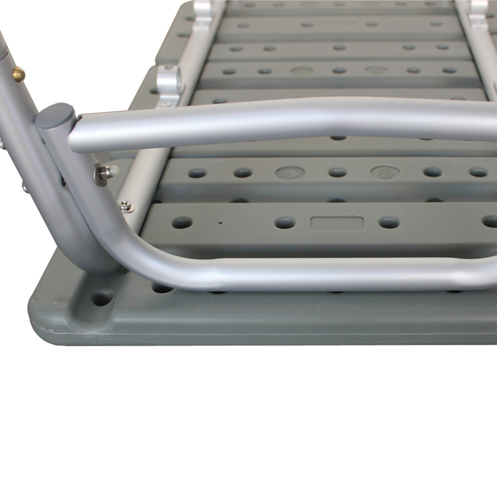Bathroom Safety Shower Tub Aluminium Alloy Bath Chair Transfer Bench with Back & Handle Gray