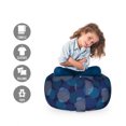thumbnail image 2 of Abstract Storage Toy Bag Chair, Modern Digital Featured Polka Dots Extravagant Dotted Circles, Stuffed Animal Organizer Washable Bag, Large Size, Pale Blue Navy Blue, by Ambesonne, 2 of 3