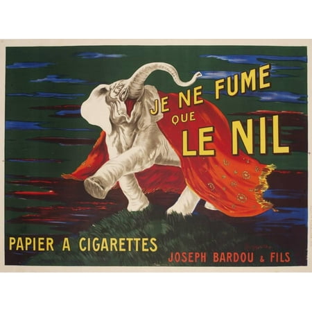 Advertising Cigarette - Le Nil Rolling Paper Vintage Advertising Poster Elephant Smoking Cigarette Advertisement Print Wall Art