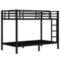 thumbnail image 4 of Generic Twin XL over Twin XL Metal Bunk Bed for Teens & Adults - Space-Saving Design, Noise Reduced, No Box Spring Needed, Heavy-Duty Steel Frame, Black Finish, 4 of 9